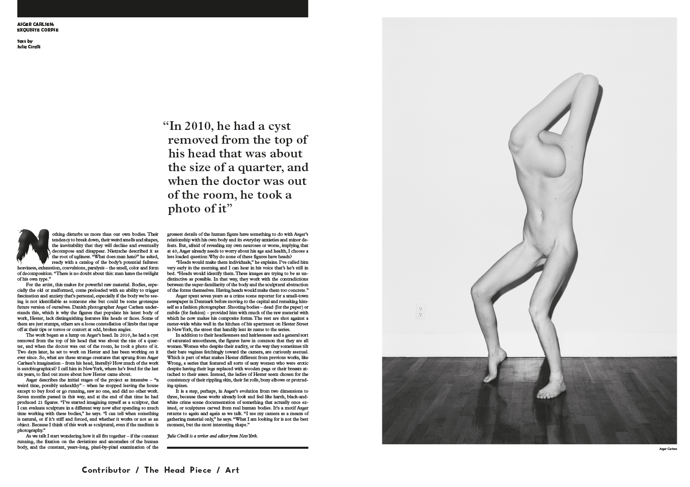 Exquisite corpse. Interview with Artist Asger Carlsen