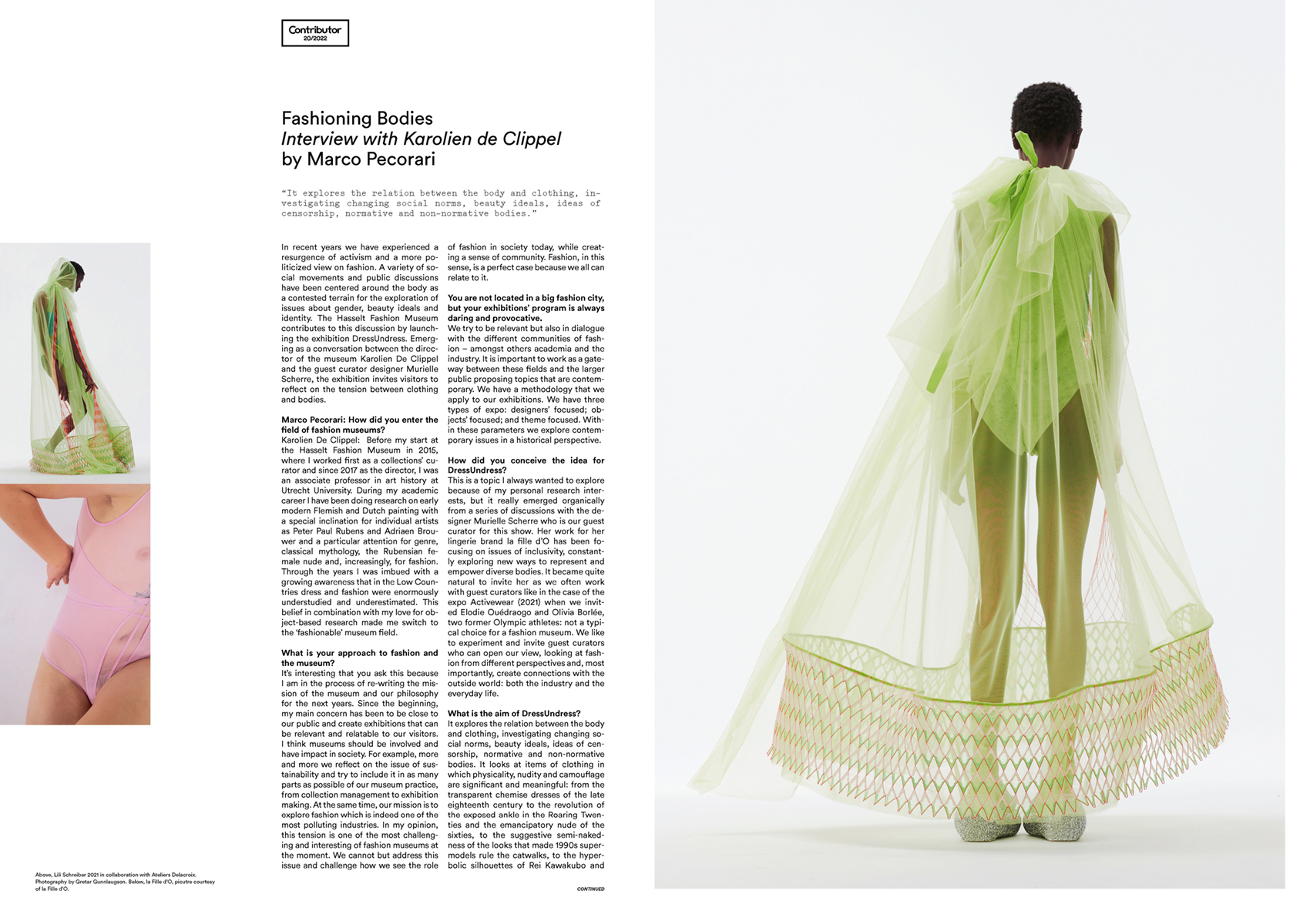 Fashioning Bodies. Interview with Karolien de Clippel